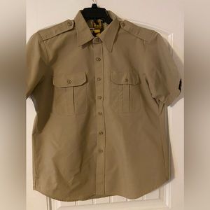 Men’s Propper Brand Tan Short Sleeve Uniform Shirt L